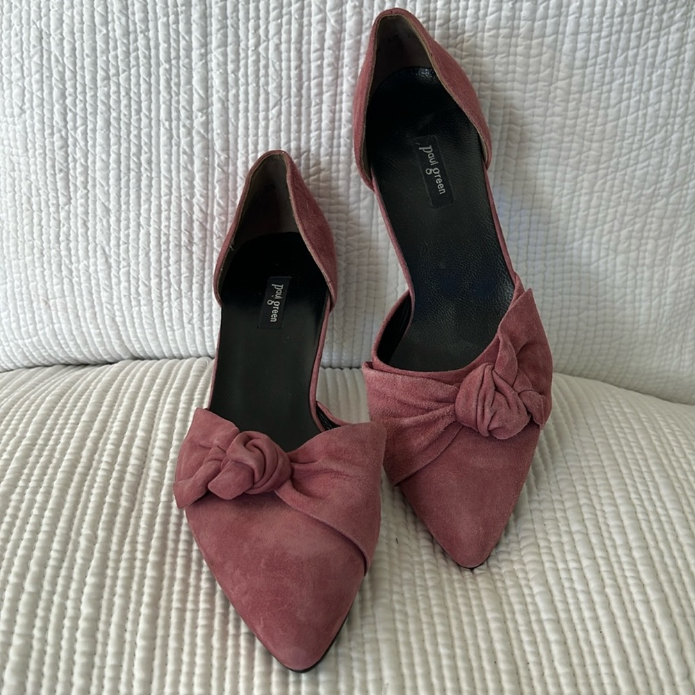 Paul Green Nuriah D'Orsey Rose Suede 2" Kitten Heels Women's UK 5.5 US 8